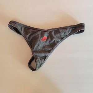 PINK gray and red pepper thong size large